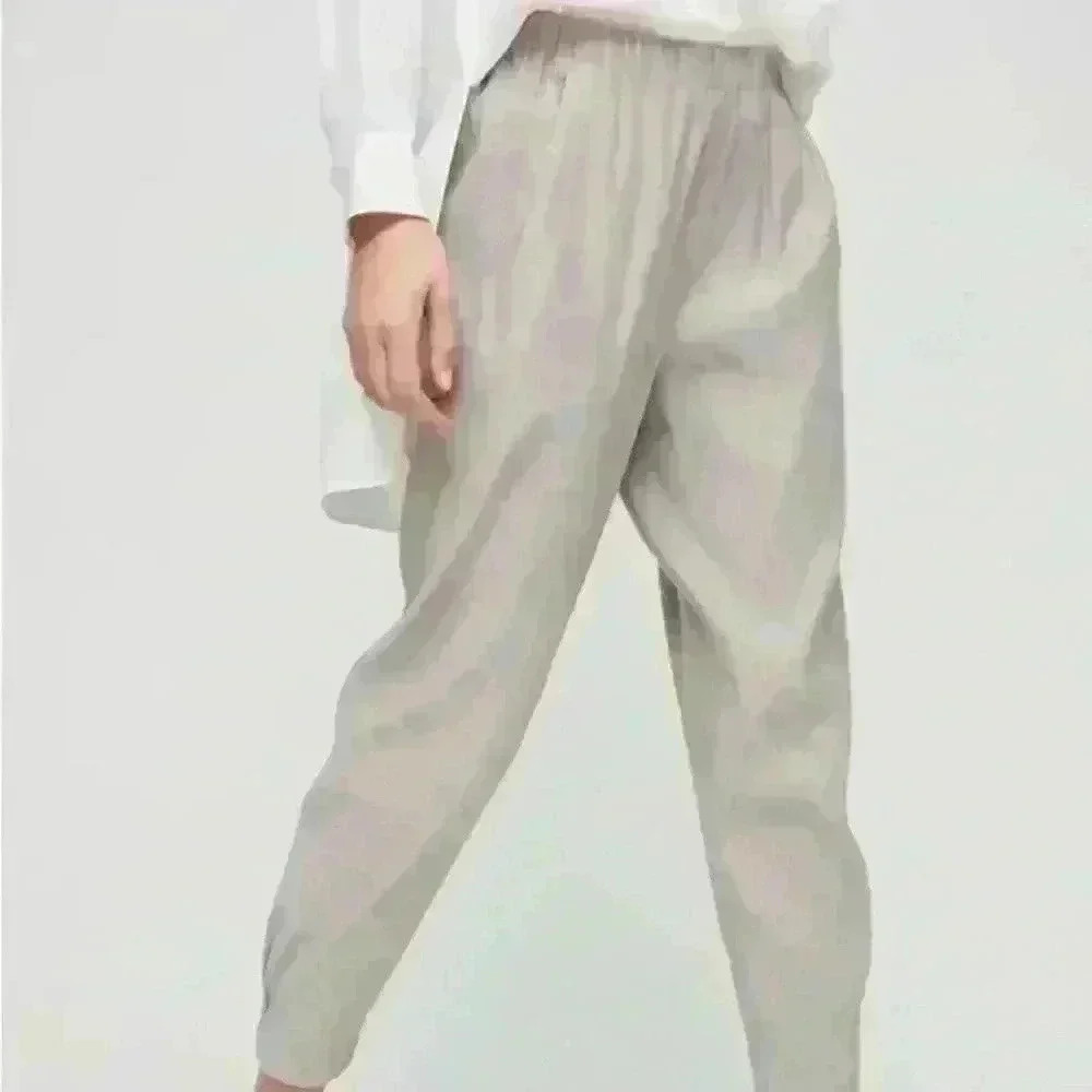Babaton Aritzia Dexter Lightweight  Linen Pant Light Gray Trousers size XS‎ - Picture 3 of 6